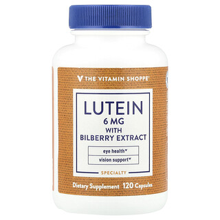 The Vitamin Shoppe, ビルベリーエキス配合ルテイン、120粒
