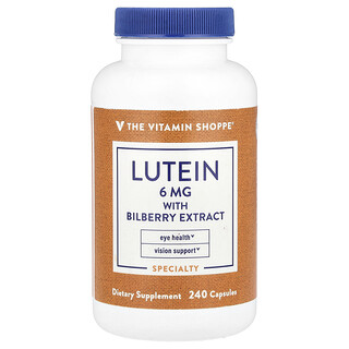 The Vitamin Shoppe, Lutéine et extrait de myrtille, 240 capsules