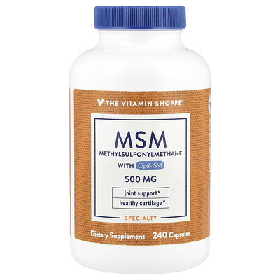 The Vitamin Shoppe MSM With OptiMSM® 500 mg 240 Capsules