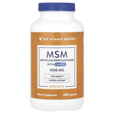 The Vitamin Shoppe  MSM With OptiMSM®  1 000 mg  240 Capsules