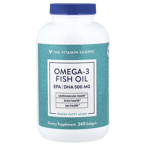 The Vitamin Shoppe, Omega-3 Fish Oil, Omega-3-Fischöl, 240 Weichkapseln