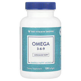 The Vitamin Shoppe, Omega 3-6-9, 120 pehmeää kapselia