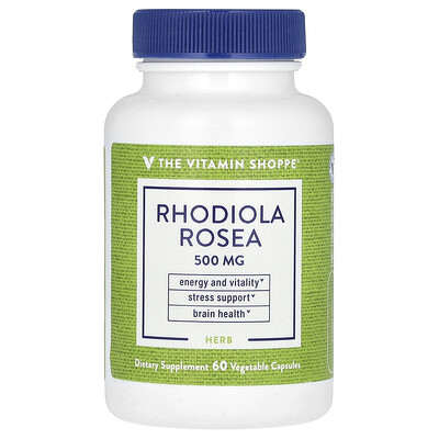 The Vitamin Shoppe  Rhodiola Rosea  500 mg  60 Vegetable Capsules