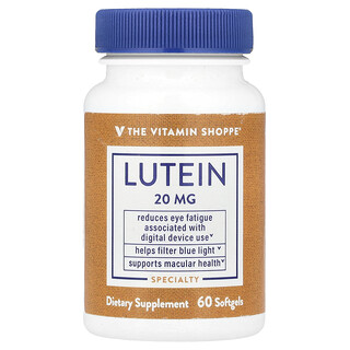 The Vitamin Shoppe, лютеин, 20 мг, 60 капсул