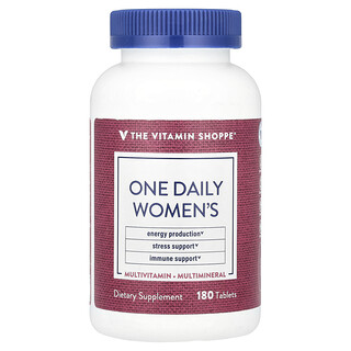 The Vitamin Shoppe, One Daily Women's, Multivitamínico e Multimineral, 180 Comprimidos