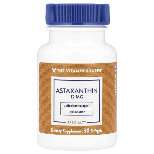 ザ・ビタミンショップ The Vitamin Shoppe, アスタキサンチン、12mg、ソフトジェル30粒