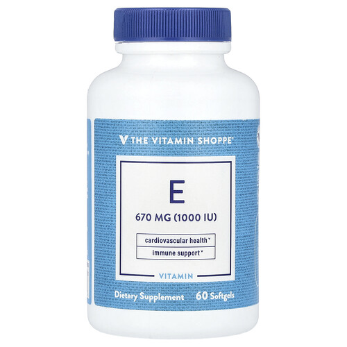 The Vitamin Shoppe Vitamin E 670 mg (1 000 IU) 60 Softgel