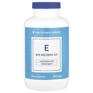 The Vitamin Shoppe, Vitamin E, 670 mg (1,000 IU), 240 Softgels