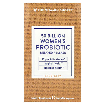 The Vitamin Shoppe  Women's Probiotic  50 Billion  30 Vegetable Capsules