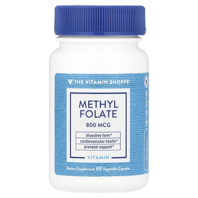 The Vitamin Shoppe  Methyl Folate   800 mcg   60 Vegetable Capsules
