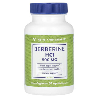 The Vitamin Shoppe, Berberin HCl, 500 mg, 60 vegetabilske kapsler