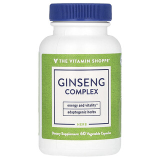 The Vitamin Shoppe, Ženšenový komplex, 60 rastlinných kapsúl