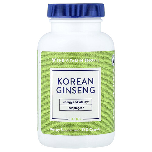 The Vitamin Shoppe, Korean Ginseng, koreanischer Ginseng, 120 Kapseln (648 mg pro Kapsel)