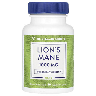 The Vitamin Shoppe, 猴頭菇，1000 毫克，60 粒素食膠囊（每粒膠囊 500 毫克）