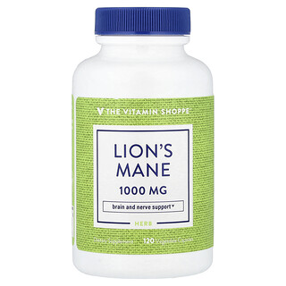 The Vitamin Shoppe, Melena de león, 120 cápsulas vegetales (500 mg por cápsula)