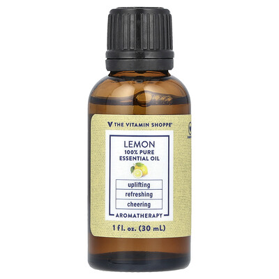 The Vitamin Shoppe  100% Pure Essential Oil  Lemon  1 fl oz (30 ml)