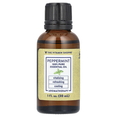 The Vitamin Shoppe  100% Pure Essential Oil  Peppermint   1 fl oz (30 ml)