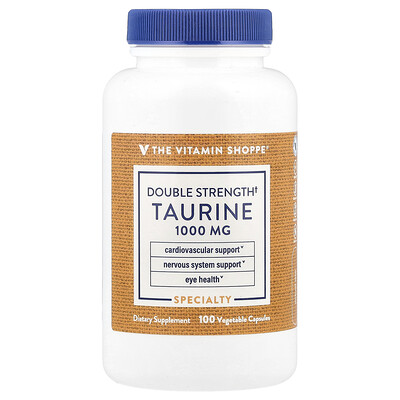 The Vitamin Shoppe  Double Strength Taurine  1 000 mg  100 Vegetable Capsules