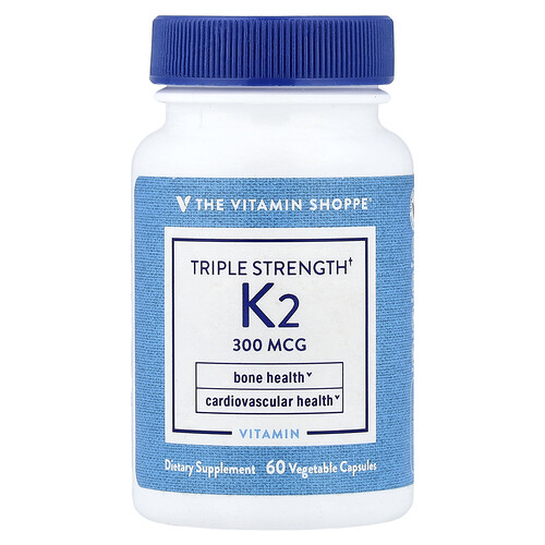 The Vitamin Shoppe, Triple Strength Vitamin K2, 300 mcg, 60 Vegetable Capsules