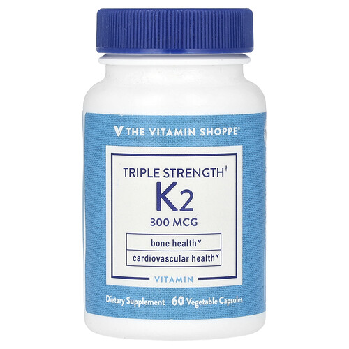 The Vitamin Shoppe Triple Strength Vitamin K2, 300 mcg, 60 Vegetable Capsules