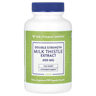 The Vitamin Shoppe, Ekstrak Thistle Susu Kekuatan Ganda, 600 mg, 100 Kapsul Sayuran