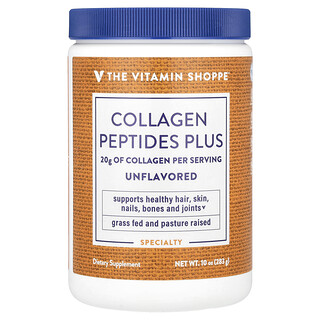The Vitamin Shoppe, Collageenpeptiden Plus, ongeparfumeerd, 283 g