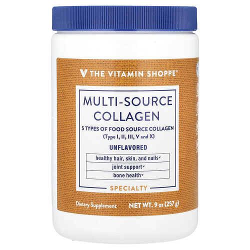 The Vitamin Shoppe, Multi-source Collagen, Unflavored, Kollagen aus mehreren Quellen, geschmacksneutral, 257 g (9 oz.)