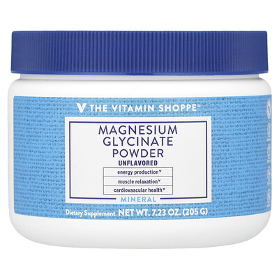 The Vitamin Shoppe  Magnesium Glycinate Powder  Unflavored  7.23 oz (205 g)