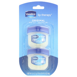فازلين‏, Lip Therapy® ، مرطب شفاه أصلي ، عبوتان ، 0.25 أونصة (7 جم) لكل عبوة
