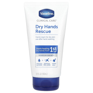 Vaseline, Clinical Care™, Διάσωση για Ξηρά Χέρια, Χωρίς Άρωμα, 150 ml
