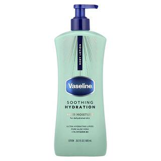 Vaseline, Loción corporal hidratante y calmante, Aloe fresco, 600 ml (20,3 oz. líq.)