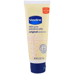 Vaseline, 100% чистый вазелин, оригинальное защитное средство для кожи, 2,5 унции (71 г)