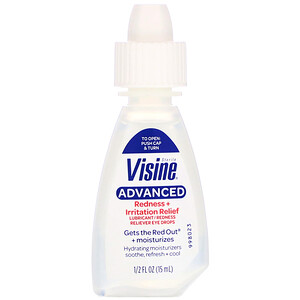 Отзывы о Визин, Advanced, Redness + Irritation Relief, Sterile, 1/2 fl oz (15 ml)
