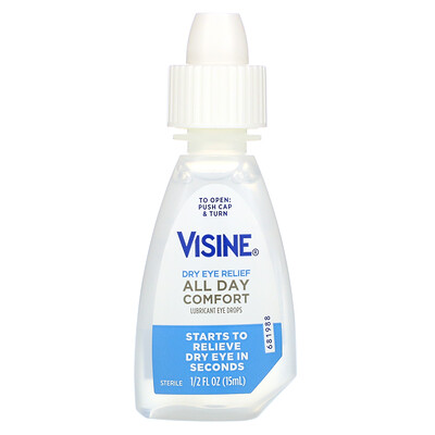 Visine Dry Eye Relief, All Day Comfort, Lubricant Eye Drops, 1/2 fl oz (15 ml)