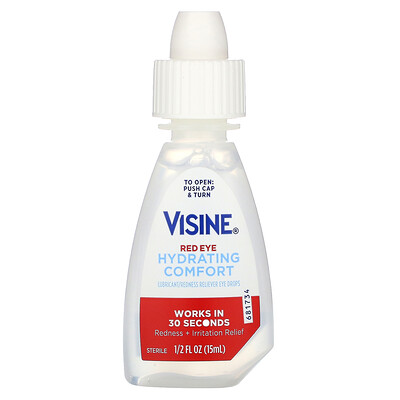 Visine Red Eye, Hydrating Comfort, Lubricant/Redness Reliever Eye Drops, 1/2 fl oz (15 ml)