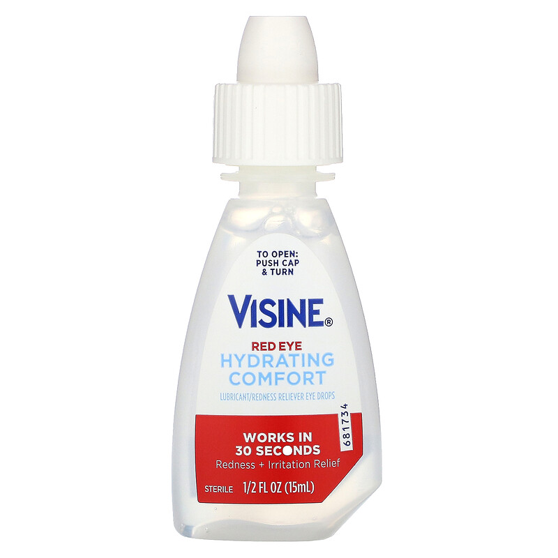 Visine, Red Eye Hydrating Comfort, Lubricant/Redness Reliever Eye Drops