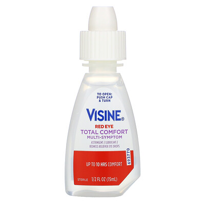 Visine Red Eye Total Comfort, Multi-Symptom Eye Drops, 1/2 fl oz (15 ml)