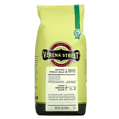 Verena Street Mississippi Grogg, со вкусом цельных бобов, средней обжарки, 907 г (2 фунта)