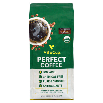 

VitaCup Perfect Coffee цельные зерна премиального качества темная обжарка 312 г (11 унций)