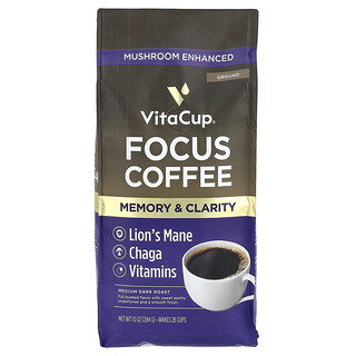 VitaCup, Focus Kahve, Öğütülmüş, Orta-Koyu Kavrulmuş, 284 g (10 oz)
