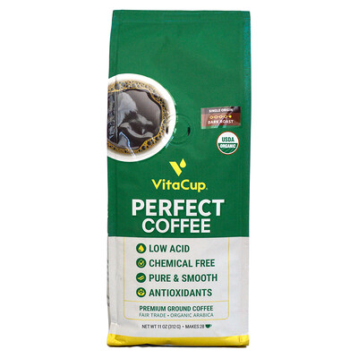 

VitaCup, Perfect Coffee, Premium Ground, Dark Roast, 11 oz (312 g)