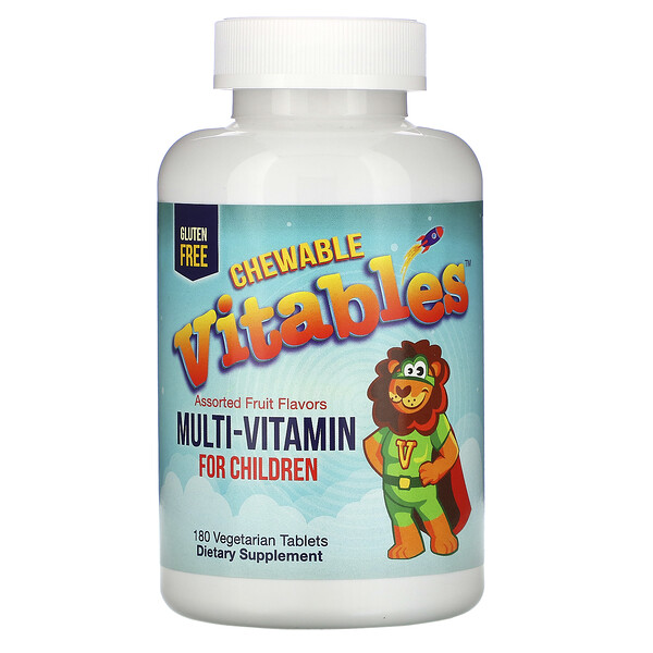 Vitables, Multi-Vitamin for Children, Multivitamine für Kinder, Fruchtgeschmack, 180 vegetarische Tabletten