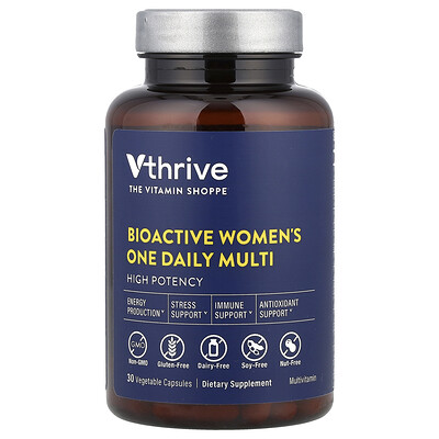 Vthrive  Bioactive Women's One Daily Multi  30 Vegetable Capsules