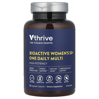 Vthrive, Bioactive Women's 50＋ One Daily Multi、ベジカプセル30粒