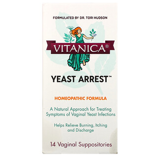 Vitanica, Yeast Arrest، مضاد التهاب مهبلي، 14 قمعًا مهبليًا