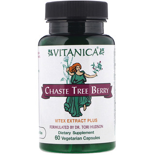 Vitanica, Chaste Tree Berry, Vitex Extract Plus for Women, 60 Vegetarian Capsules