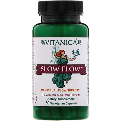 

Slow Flow, Menstrual Flow Support, 60 Vegetarian Capsules