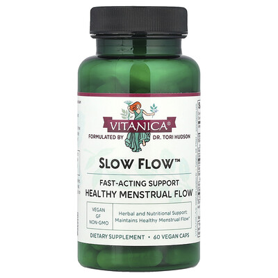 Vitanica  Slow Flow™  Healthy Menstrual Flow  60 Vegan Caps