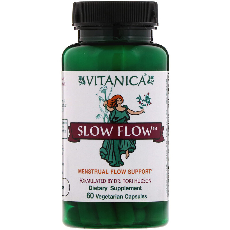 Vitanica, Slow Flow, Menstrual Flow Support, 60 Vegetarian Capsules iHerb