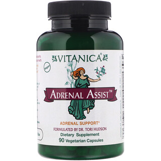 Vitanica, 부신 건강 개선, 부신 건강 지원, 식물성 캡슐 90개